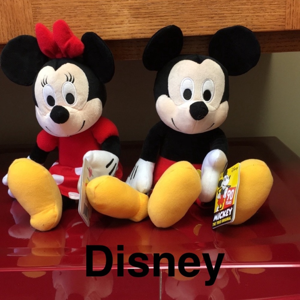 NWT 90 Years Mickey & Minnie Stuffed Animals - Picture 2 of 7
